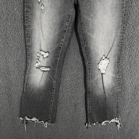 Mother The Insider Crop Step Chew Jeans - Women's Size 27 - Gray - Picture 3 of 10